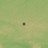 Shaded relief of the 52 km around Samuil, drawn from the GMTED2010 grid