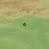 Shaded relief of the 52 km around Samuilovo, drawn from the GMTED2010 grid