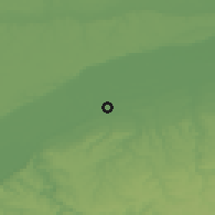Shaded relief of the 52 km around Sandrovo, drawn from the GMTED2010 grid