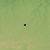 Shaded relief of the 52 km around Sekulovo, drawn from the GMTED2010 grid