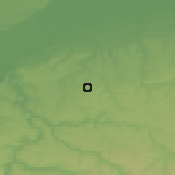 Shaded relief of the 52 km around Semerdzhievo, drawn from the GMTED2010 grid