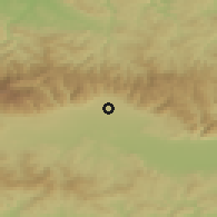 Shaded relief of the 52 km around Sheynovo, drawn from the GMTED2010 grid