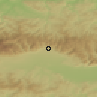 Shaded relief of the 52 km around Shipka, drawn from the GMTED2010 grid