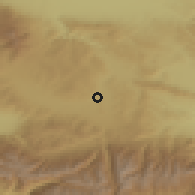 Shaded relief of the 52 km around Shiroki Dol, drawn from the GMTED2010 grid