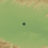 Shaded relief of the 53 km around Shishmantsi, drawn from the GMTED2010 grid
