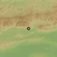 Shaded relief of the 52 km around Shivachevo, drawn from the GMTED2010 grid