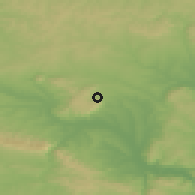 Shaded relief of the 52 km around Shumen, drawn from the GMTED2010 grid