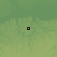Shaded relief of the 52 km around Sitovo, drawn from the GMTED2010 grid