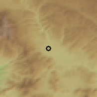 Shaded relief of the 53 km around Borovo, drawn from the GMTED2010 grid