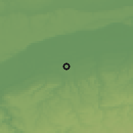 Shaded relief of the 52 km around Slivo Pole, drawn from the GMTED2010 grid