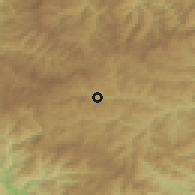 Shaded relief of the 53 km around Smolyan, drawn from the GMTED2010 grid