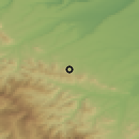 Shaded relief of the 52 km around Smolyanovtsi, drawn from the GMTED2010 grid