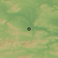 Shaded relief of the 52 km around Smyadovo, drawn from the GMTED2010 grid