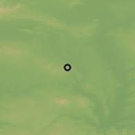 Shaded relief of the 52 km around Botevo, drawn from the GMTED2010 grid