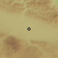 Shaded relief of the 52 km around Sofiya Kv.Vrazhdebna, drawn from the GMTED2010 grid