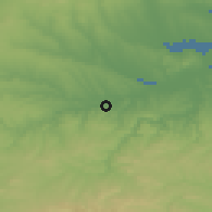 Shaded relief of the 52 km around Sredets, drawn from the GMTED2010 grid