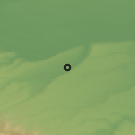Shaded relief of the 52 km around Staliyska Makhala, drawn from the GMTED2010 grid