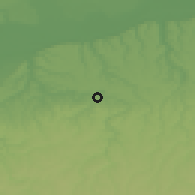 Shaded relief of the 52 km around Stefan Karadzha, drawn from the GMTED2010 grid