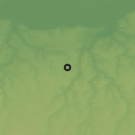 Shaded relief of the 52 km around Alfatar, drawn from the GMTED2010 grid