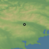 Shaded relief of the 52 km around Stratsin, drawn from the GMTED2010 grid