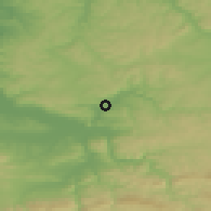 Shaded relief of the 52 km around Strazhitsa, drawn from the GMTED2010 grid