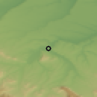 Shaded relief of the 52 km around Boychinovtsi, drawn from the GMTED2010 grid
