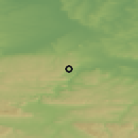 Shaded relief of the 52 km around Sukhindol, drawn from the GMTED2010 grid
