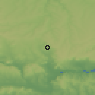 Shaded relief of the 52 km around Suvorovo, drawn from the GMTED2010 grid