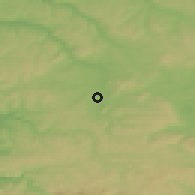 Shaded relief of the 52 km around Svetlen, drawn from the GMTED2010 grid