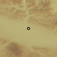 Shaded relief of the 52 km around Svetovrachene, drawn from the GMTED2010 grid