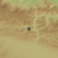 Shaded relief of the 52 km around Svidnya, drawn from the GMTED2010 grid