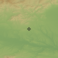 Shaded relief of the 53 km around Svoboda, drawn from the GMTED2010 grid