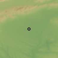 Shaded relief of the 52 km around Syrnevo, drawn from the GMTED2010 grid