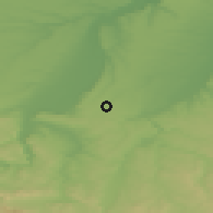 Shaded relief of the 52 km around Telish, drawn from the GMTED2010 grid