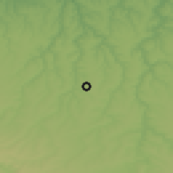 Shaded relief of the 52 km around Tervel, drawn from the GMTED2010 grid