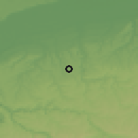 Shaded relief of the 52 km around Tetovo, drawn from the GMTED2010 grid