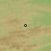 Shaded relief of the 52 km around Ticha, drawn from the GMTED2010 grid