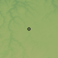 Shaded relief of the 52 km around Bozhurovo, drawn from the GMTED2010 grid