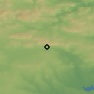 Shaded relief of the 52 km around Topolitsa, drawn from the GMTED2010 grid