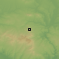 Shaded relief of the 53 km around Topolovgrad, drawn from the GMTED2010 grid