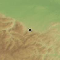 Shaded relief of the 53 km around Topolovo, drawn from the GMTED2010 grid