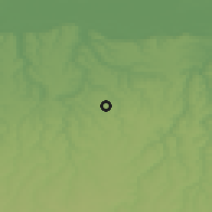 Shaded relief of the 52 km around Bradvari, drawn from the GMTED2010 grid