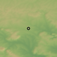 Shaded relief of the 52 km around Tsarev Brod, drawn from the GMTED2010 grid