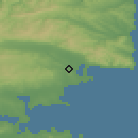 Shaded relief of the 52 km around Tynkovo, drawn from the GMTED2010 grid