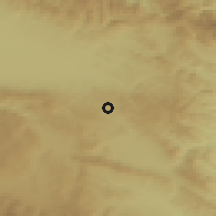 Shaded relief of the 52 km around Vakarel, drawn from the GMTED2010 grid