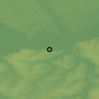 Shaded relief of the 52 km around Vardim, drawn from the GMTED2010 grid