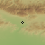 Shaded relief of the 52 km around Vedrare, drawn from the GMTED2010 grid
