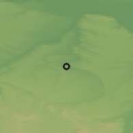Shaded relief of the 52 km around Altimir, drawn from the GMTED2010 grid