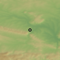 Shaded relief of the 52 km around Veliki Preslav, drawn from the GMTED2010 grid