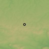 Shaded relief of the 52 km around Venets, drawn from the GMTED2010 grid